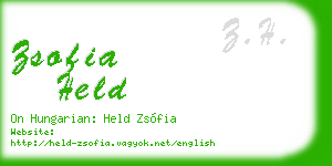 zsofia held business card