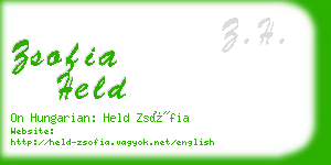 zsofia held business card
